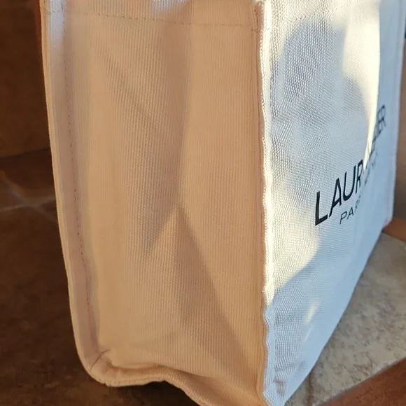 Laura Mercier Small White Tote Bag - Picture 5 of 7